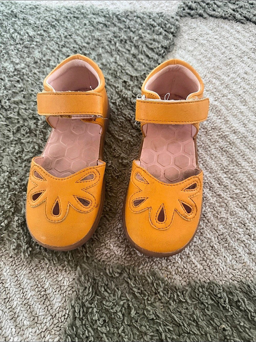 Livie & Luca Petal Sandals Cutout Orange & Brown US 11 - Picture 2 of 7